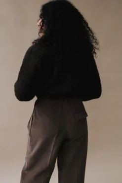 THIN CORDUROY WIDE LEG PANTS