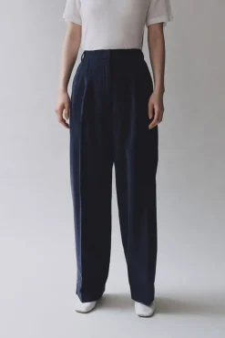 THIN CORDUROY WIDE LEG PANTS