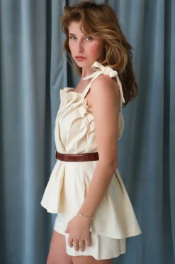 TONI WOVEN SILK TOP