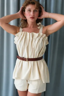 TONI WOVEN SILK TOP