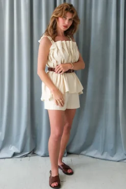 TONI WOVEN SILK TOP
