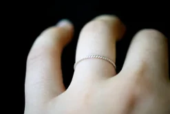 TWISTED THIN STACKING RING