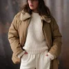 UNISEX COLLARED GOOSE DOWN HALF JACKET