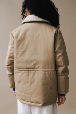 UNISEX COLLARED GOOSE DOWN HALF JACKET