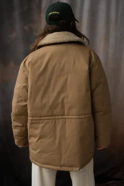 UNISEX COLLARED GOOSE DOWN HALF JACKET