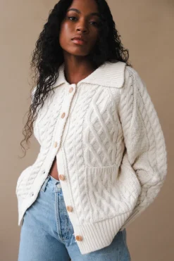 UNISEX FISHERMAN KNIT CARDIGAN