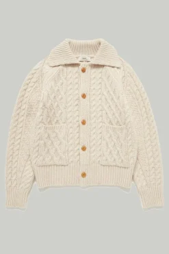 UNISEX FISHERMAN KNIT CARDIGAN