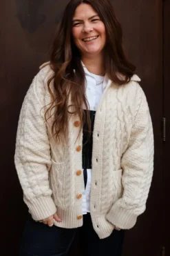 UNISEX FISHERMAN KNIT CARDIGAN