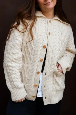 UNISEX FISHERMAN KNIT CARDIGAN
