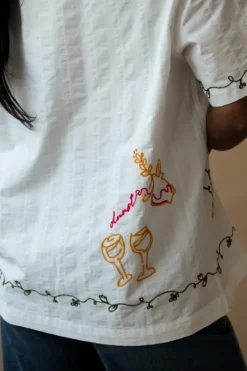 UNISEX GRAPHIC OPEN COLLARED SHIRT