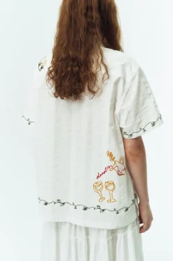 UNISEX GRAPHIC OPEN COLLARED SHIRT