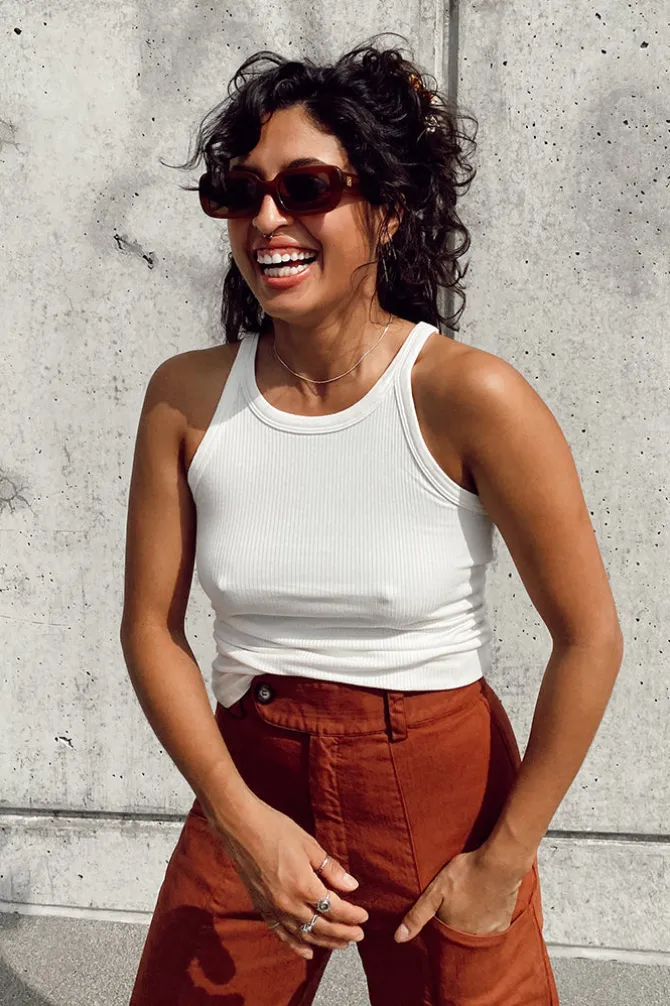 VINTAGE RIB TANK BONE