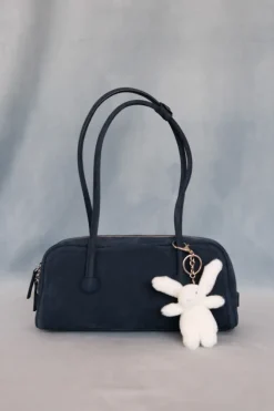 WHITE BUNNY BAG CHARM