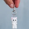 WHITE CAT BAG CHARM