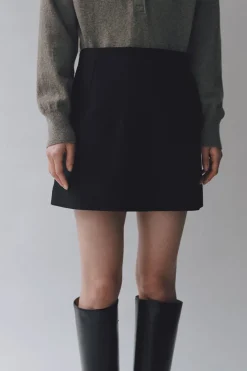 WOOL BLEND MINI SKIRT