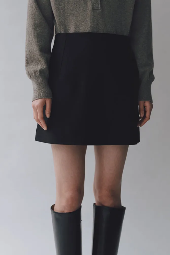 WOOL BLEND MINI SKIRT