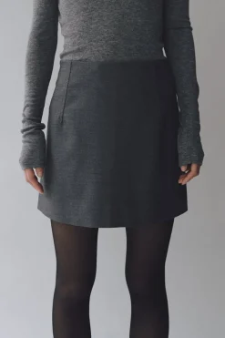 WOOL BLEND MINI SKIRT