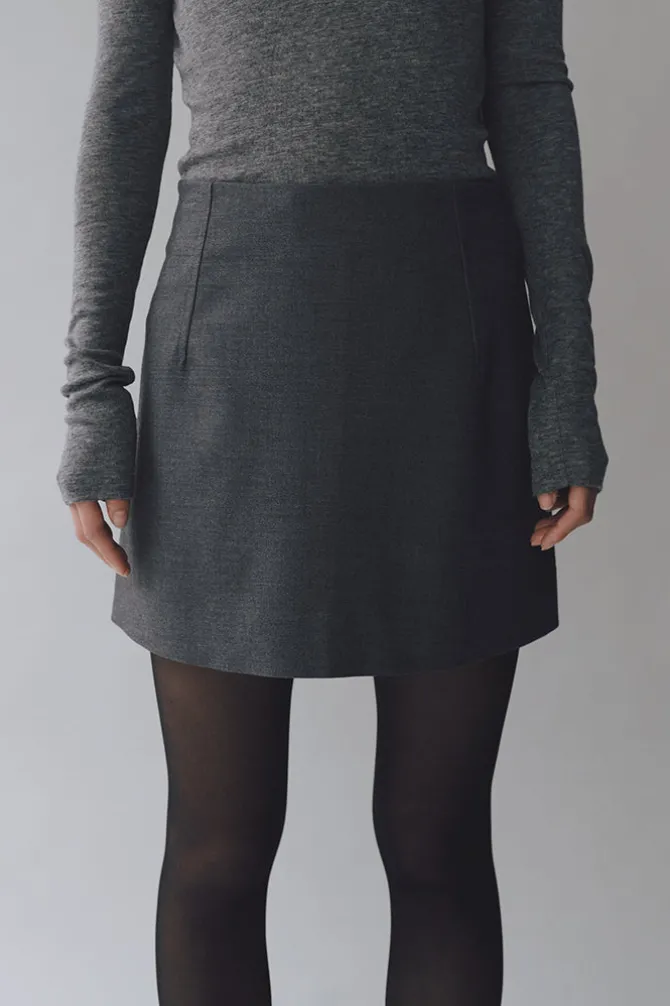 WOOL BLEND MINI SKIRT