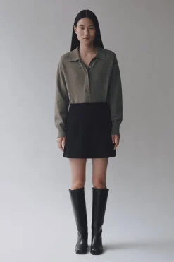 WOOL BLEND MINI SKIRT