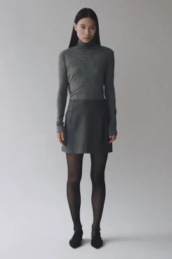 WOOL BLEND MINI SKIRT