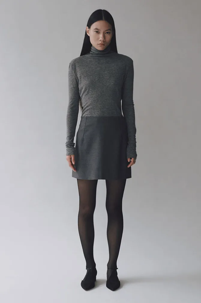 WOOL BLEND MINI SKIRT