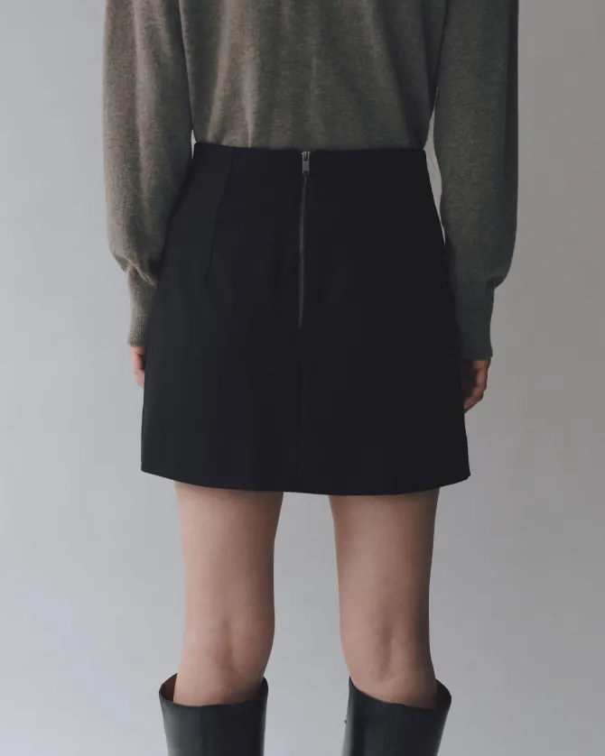 WOOL BLEND MINI SKIRT