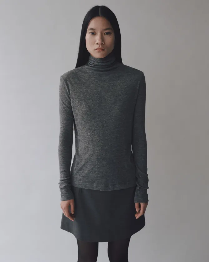 WOOL BLEND MINI SKIRT