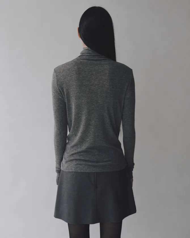 WOOL BLEND MINI SKIRT
