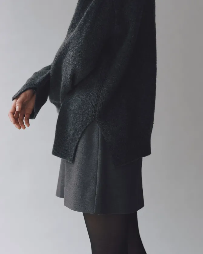 WOOL BLEND MINI SKIRT